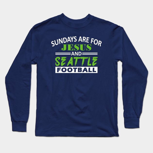 Seattle Pro Football - Classic Sundays Long Sleeve T-Shirt by FFFM